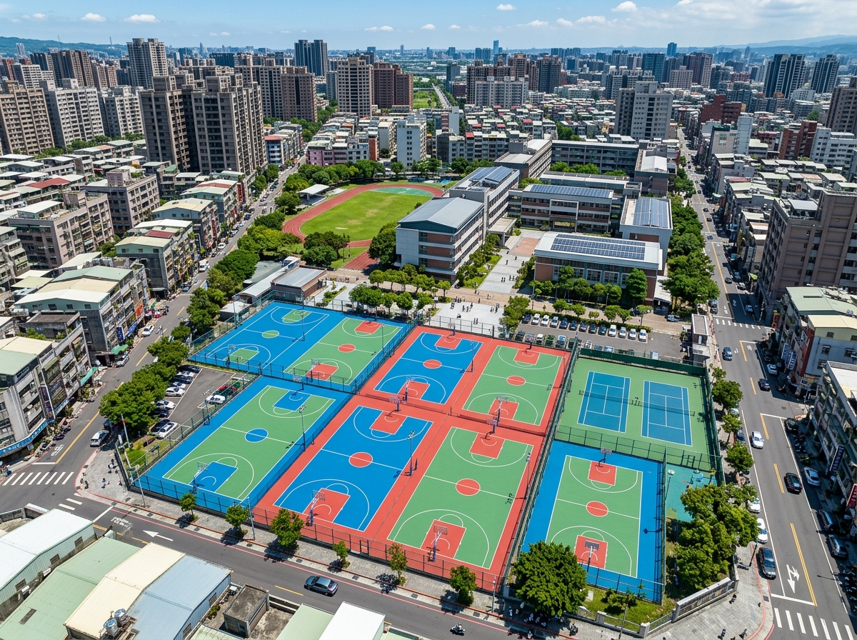 克拉玛依市塑胶跑道硅PU篮球场 - 价格